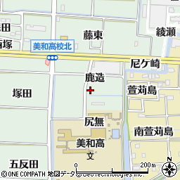愛知県あま市篠田鹿造周辺の地図
