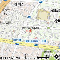 徳川公設市場周辺の地図