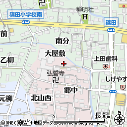愛知県あま市小橋方大屋敷周辺の地図