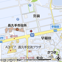 愛知県長久手市岩作宮前126周辺の地図