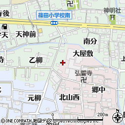 愛知県あま市小橋方如来田周辺の地図