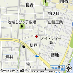 愛知県あま市下萱津池端74周辺の地図