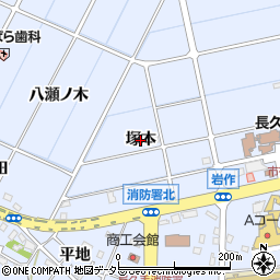 愛知県長久手市岩作（塚本）周辺の地図