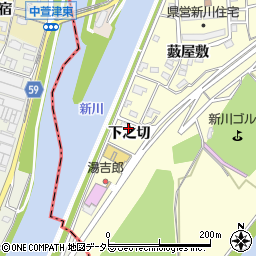 愛知県清須市下河原下之切周辺の地図