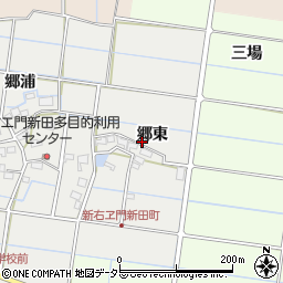 愛知県愛西市新右エ門新田町郷東周辺の地図
