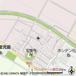 滋賀県愛知郡愛荘町西出周辺の地図