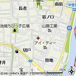 愛知県あま市下萱津池端47周辺の地図