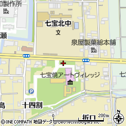 愛知県あま市七宝町遠島十三割周辺の地図