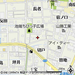 愛知県あま市下萱津池端61周辺の地図