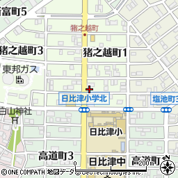 チケパ名古屋猪之越町第１駐車場周辺の地図