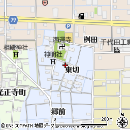 愛知県津島市大木町東切52周辺の地図