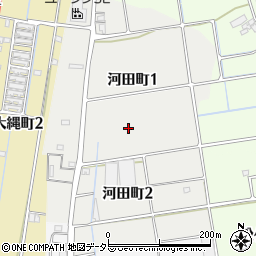 愛知県津島市河田町周辺の地図