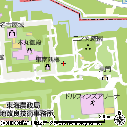名古屋城　二之丸広場周辺の地図