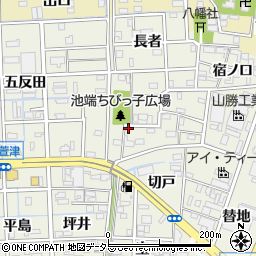 愛知県あま市下萱津池端64周辺の地図