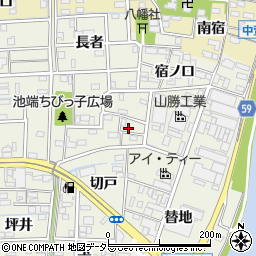 愛知県あま市下萱津池端50周辺の地図