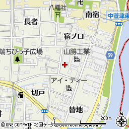愛知県あま市下萱津池端40周辺の地図