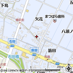 愛知県長久手市岩作欠花93周辺の地図
