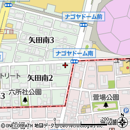 フラット矢田南周辺の地図