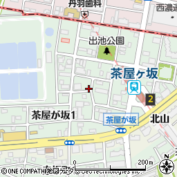 愛知県名古屋市千種区茶屋が坂周辺の地図