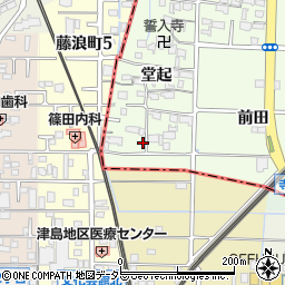 愛知県愛西市見越町堂起85周辺の地図
