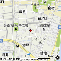 愛知県あま市下萱津池端51周辺の地図