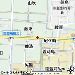 愛知県あま市篠田東六周辺の地図