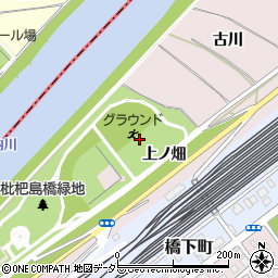 愛知県名古屋市中村区日比津町上ノ畑周辺の地図