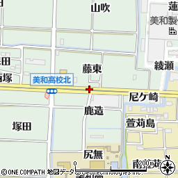 愛知県あま市篠田西六周辺の地図