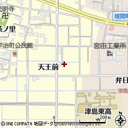 愛知県津島市宇治町天王前周辺の地図