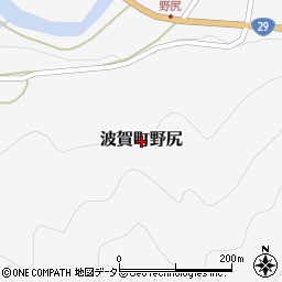 兵庫県宍粟市波賀町野尻周辺の地図