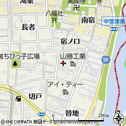 愛知県あま市下萱津池端38周辺の地図