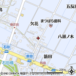 愛知県長久手市岩作欠花39周辺の地図