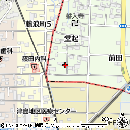 愛知県愛西市見越町堂起84周辺の地図