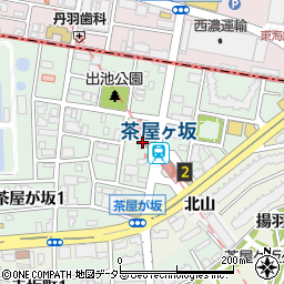 名古屋市役所交通局　地下鉄名城線茶屋ケ坂駅周辺の地図
