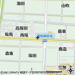 愛知県あま市篠田北塚周辺の地図