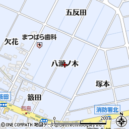愛知県長久手市岩作（八瀬ノ木）周辺の地図