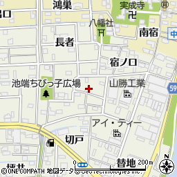 愛知県あま市下萱津周辺の地図