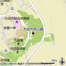 大田市民公園周辺の地図