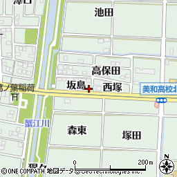 愛知県あま市篠田（苅萱島）周辺の地図