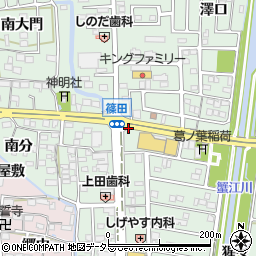 愛知県あま市篠田五之坪周辺の地図