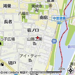 愛知県あま市下萱津池端35周辺の地図