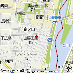 愛知県あま市下萱津池端37周辺の地図