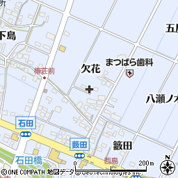 愛知県長久手市岩作欠花86周辺の地図