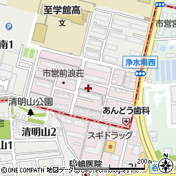 愛知県名古屋市東区前浪町周辺の地図