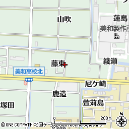 愛知県あま市篠田藤東周辺の地図