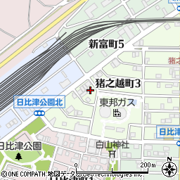 愛知県名古屋市中村区猪之越町3丁目4-19周辺の地図