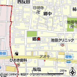愛知県あま市本郷郷前周辺の地図