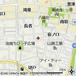 愛知県あま市下萱津池端3-3周辺の地図