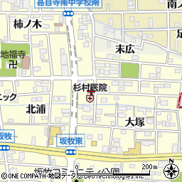 愛知県あま市本郷花ノ木周辺の地図