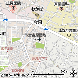 富士市営住宅吉原団地５号棟周辺の地図